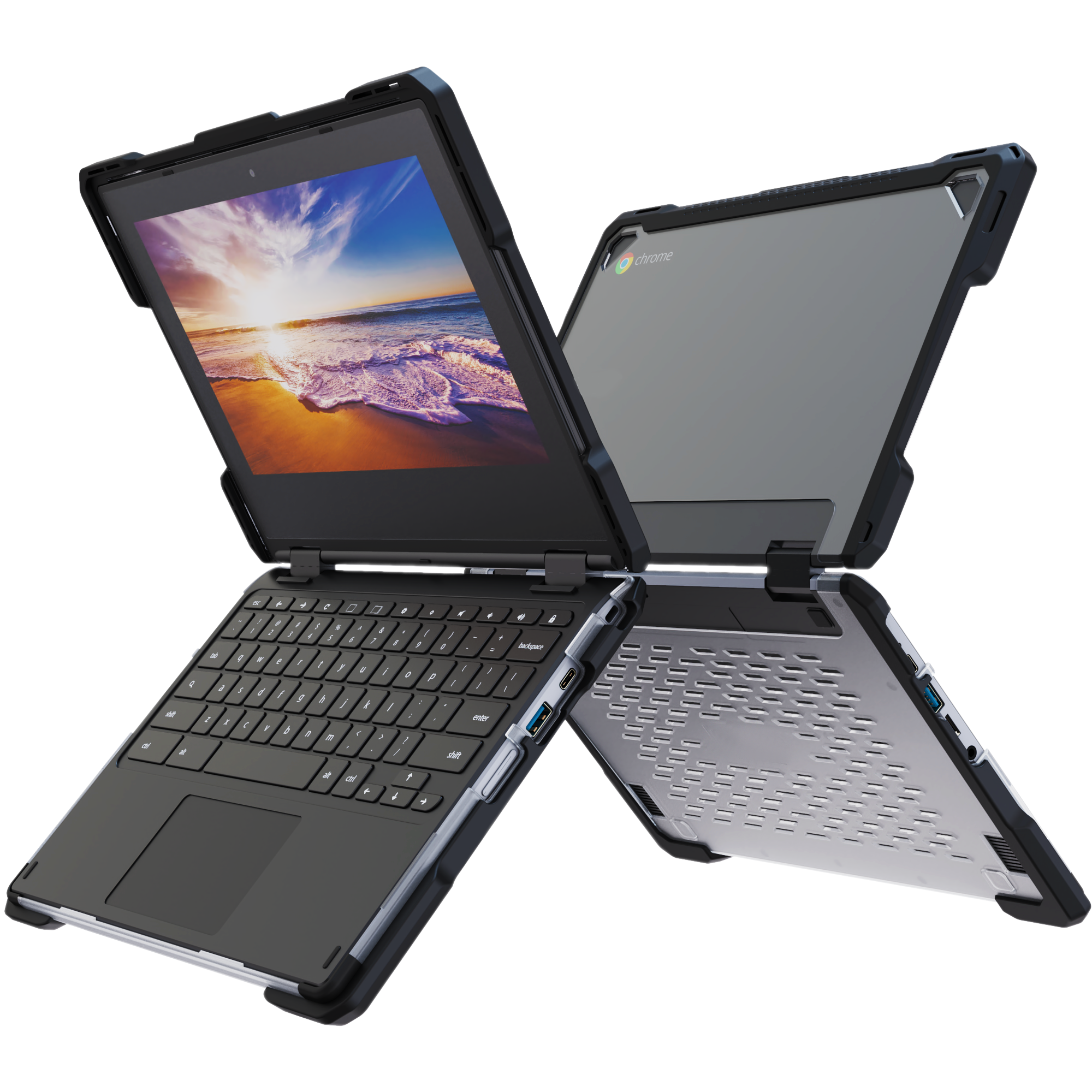 Rugged Hard Shell Case for Asus Chromebook CR1 / Flip CR1 CR1100 / BR1100