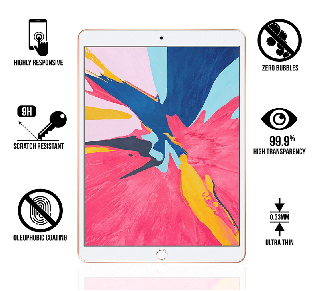 Glass Screen Protector for iPad 7th Gen 10.2"