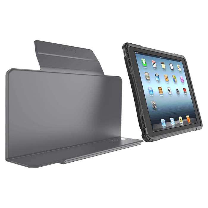 Groove Folio Case for iPad 9.7 Gen 5/6, Black w/ Charcoal Removable Cover