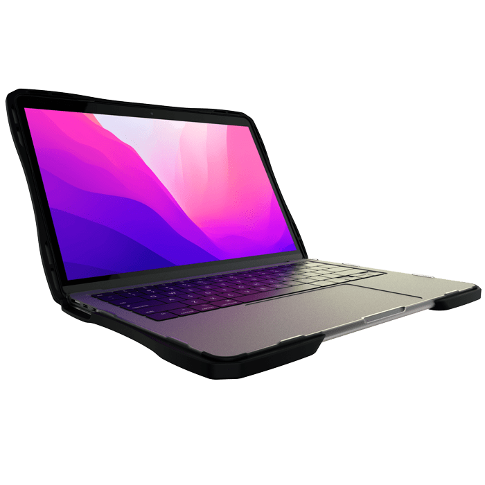 Drop-tested rugged hard shell case protecting an Apple MacBook Air 13” (M2 / M3 / M4 / M5)