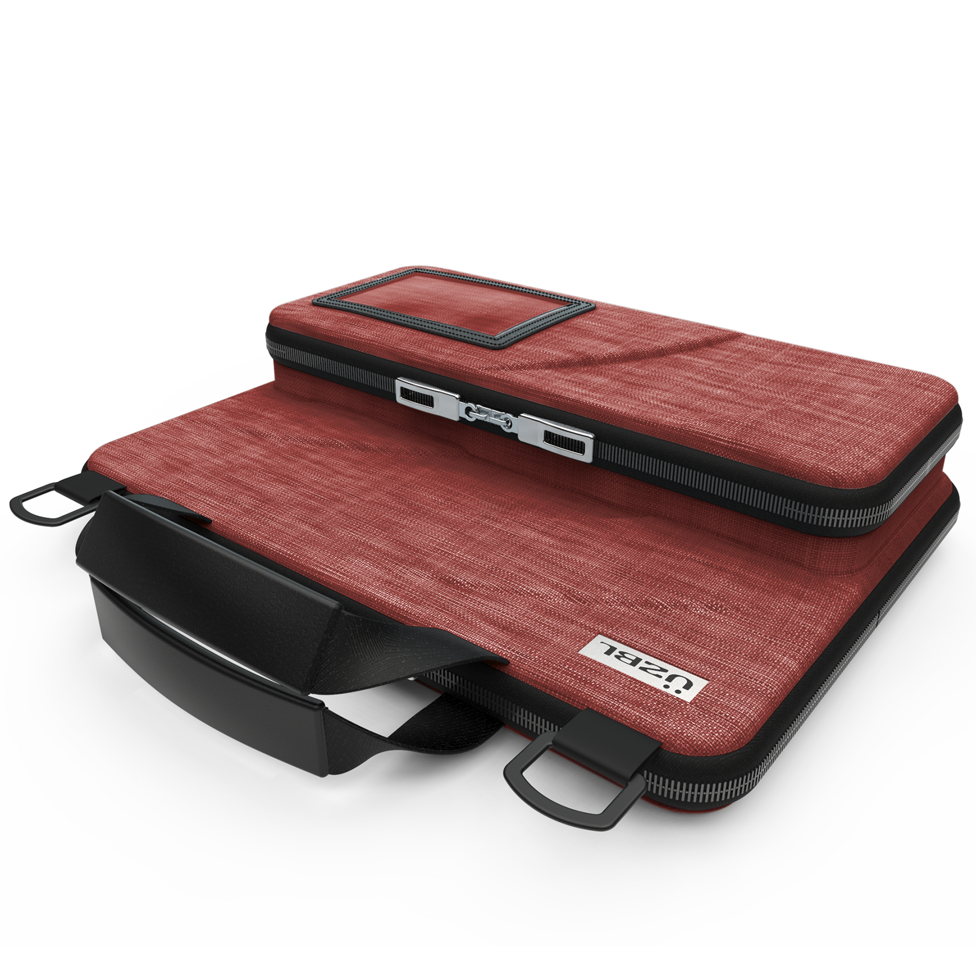 Always On EVA Slim Chromebook Case w/ Shoulder Strap, Pouch & ID Holder,  11.6” Black Fabric
