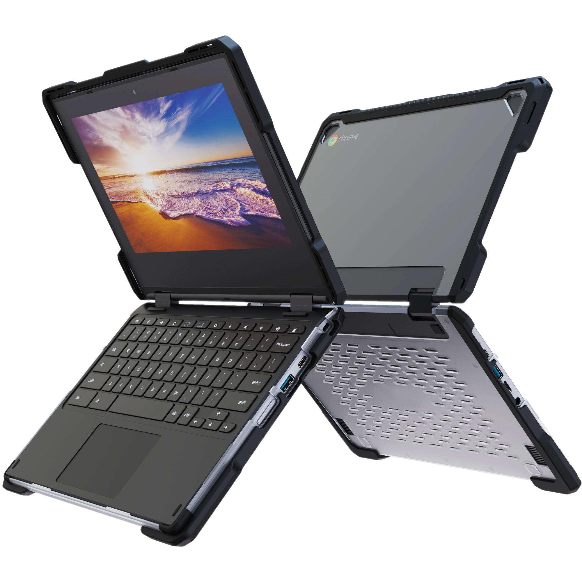 Rugged Hard Shell Case for Asus Chromebook CR1 Flip CR1 CR1100 BR1100